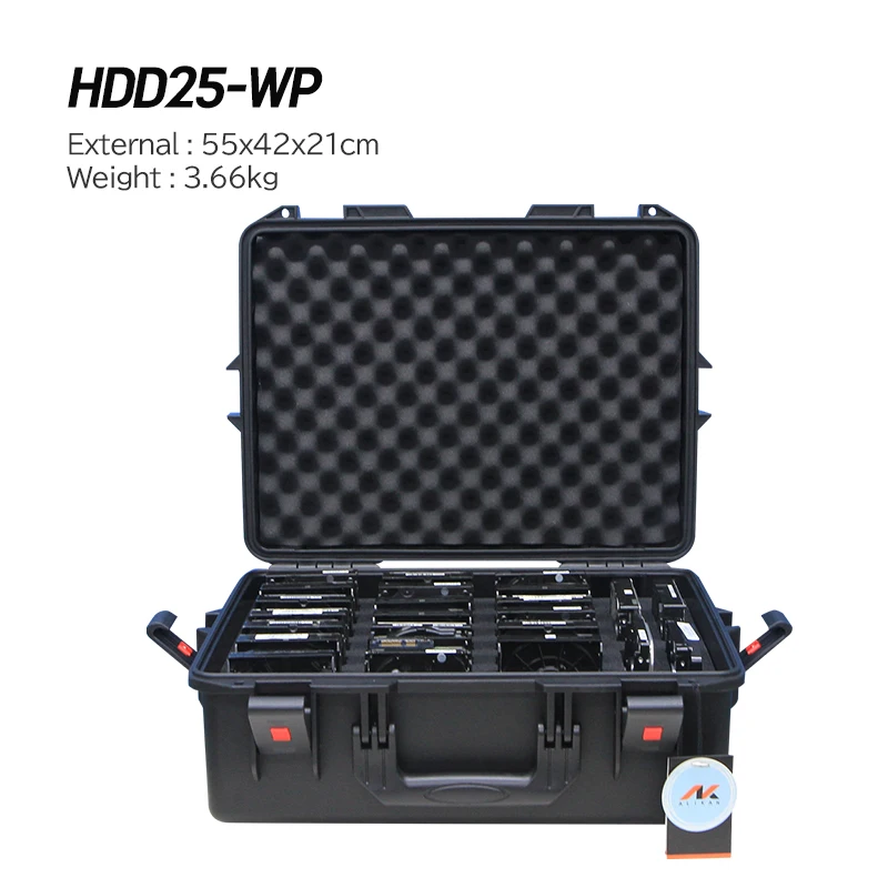 

ALIKAN HDD25-WP 55x42x21cm Hard Disk Storage Box PP Material Waterproof Hard Case Waterproof Bag Dust-proof Shock Protection