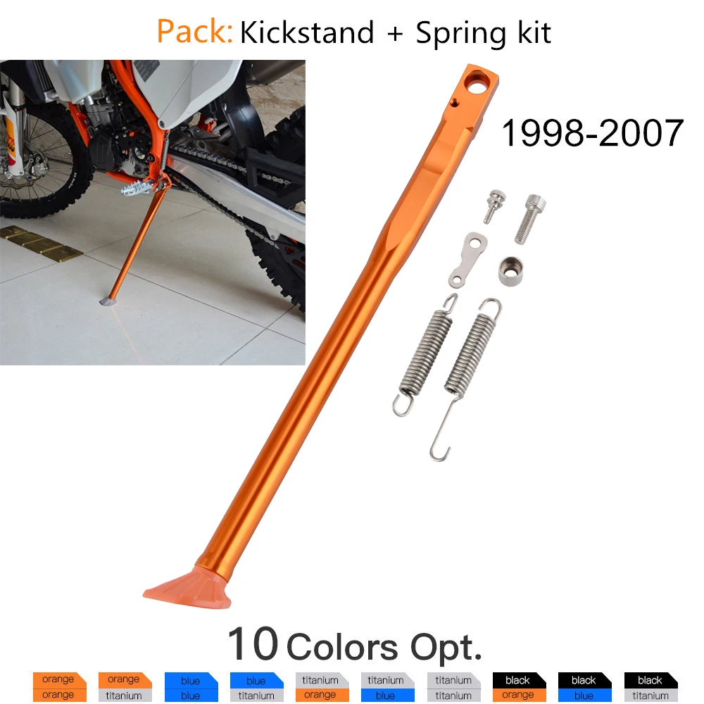 NICECNC For KTM EXC 125-525 150 200 250 300 400 98-07 Kickstand Side Stand Spring Kit Parking Side Stand Kickstand Motorcycle