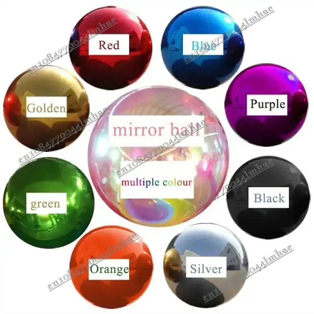 Inflatable Mirror Ball Hanging Silver inflatable Mirror Balloon Large Sealed Gold Colorful Sphere For Wedding Event Decor