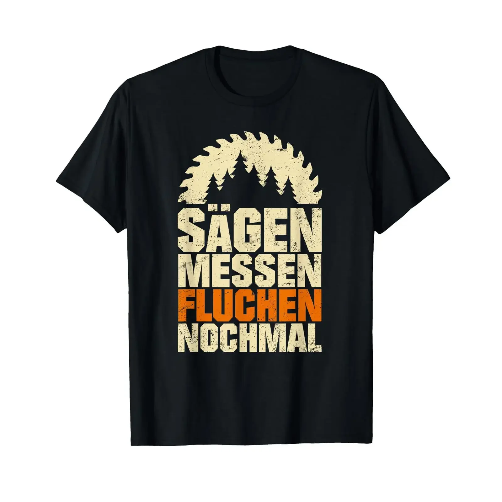 Sawing measuring cursing Again for woodworker T shirt vintage Washed homme designer clothes Casual Versatile Soft