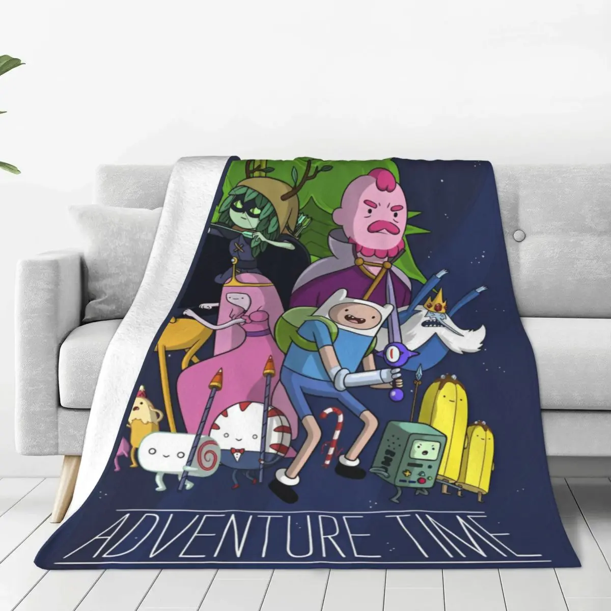 Adventure Cartoon Funny Times Blankets Finn and Jake Flannel Throw Blanket Bedroom Sofa Decoration Soft Warm Bedspread