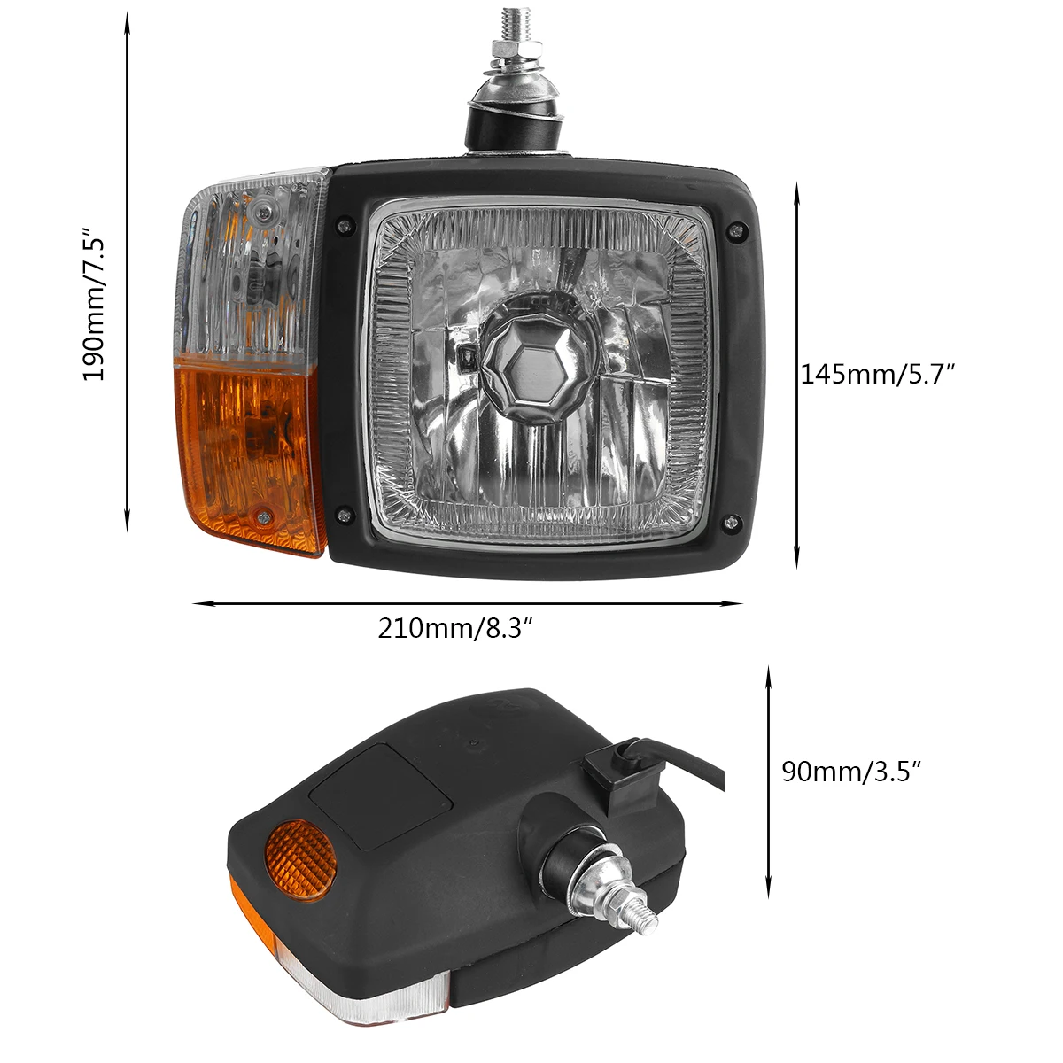 Universal 24V Tractor Headlights For MTZ 82 Hi/Lo Beam Turn Signal Indicator Lamp Head Worklight For Trailers Excavators Truck