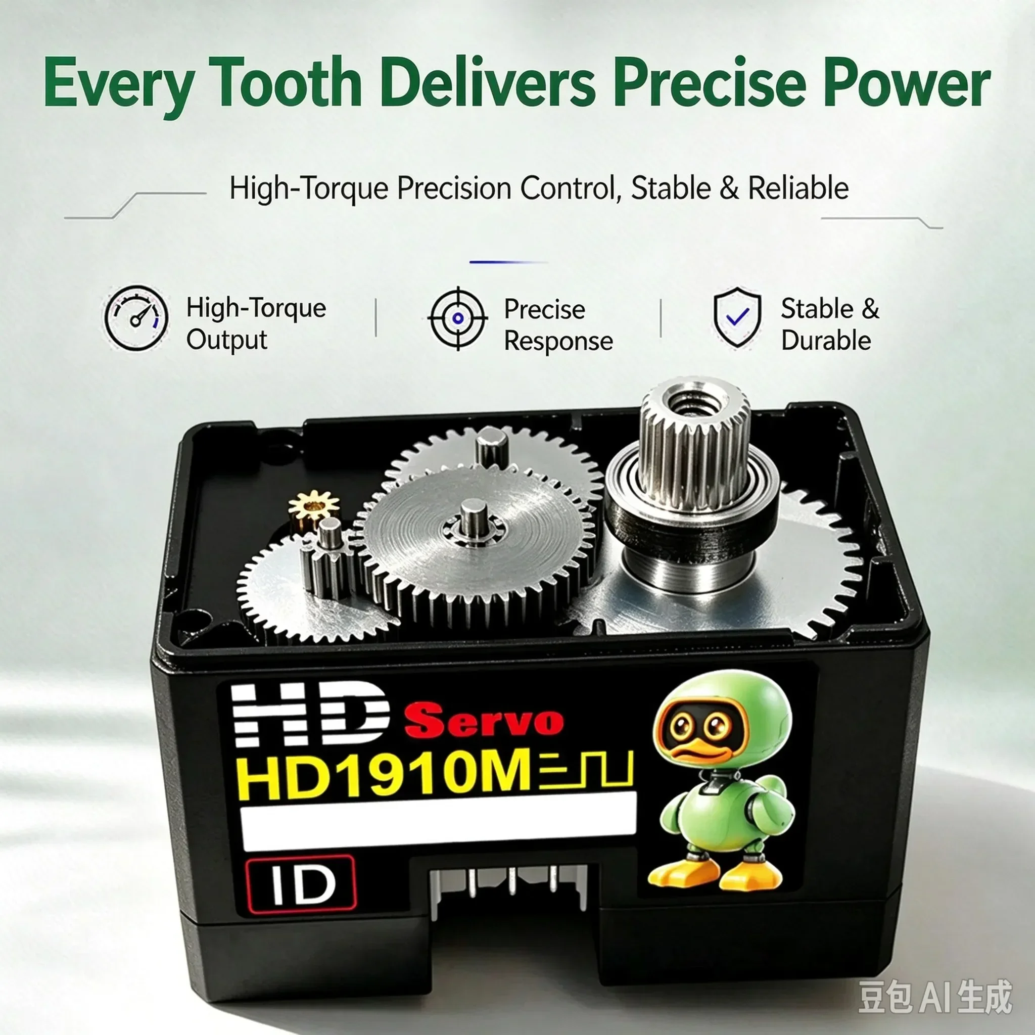 FEETECH HD1910M Micro Metal Gear AI Smart Servo 34x20x23 mm Coreless Motor 1:320 Ratio 360 Degree Encoder 12 kg.cm Stall Torque