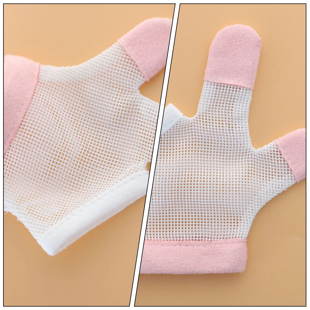 

1Pair Baby Stop Thumb Sucking Gloves Finger Protector Adjustable Nail Biting Stop Guard Infant Finger Sucking Correction