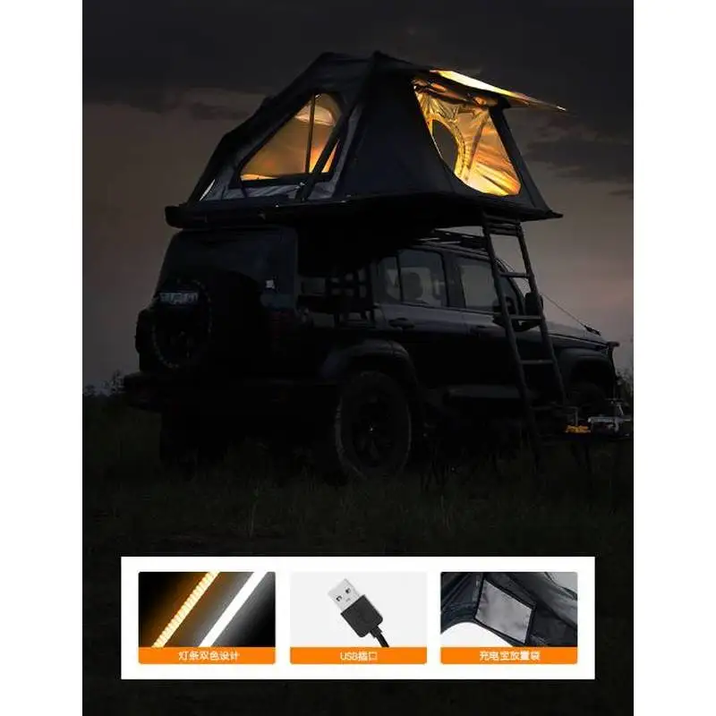 Quick Open Wind Resistance Pop Up S Light Hard Aluminium Roof Top Tent 4X4 For Camping Gear Off-Road Camping