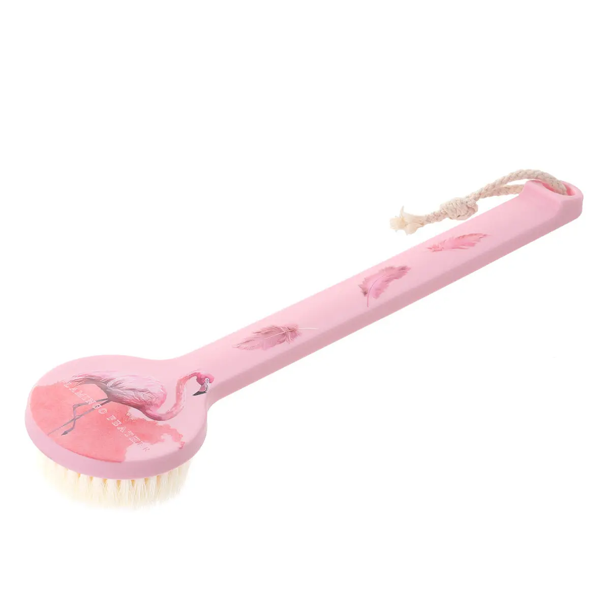 Long Handle Printed Bath Scrubber Exfoliating Body Brush for Back Cleaning Deep Cleansing Shower Sponge Revives Dull Dry Skin