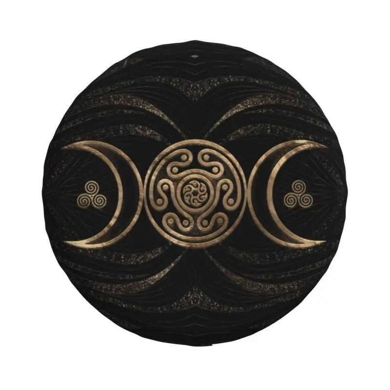 Hecate Wheel Triple Moon Goddess Spare Tire Cover for Jeep Honda Goth Pentagram Witch SUV RV Car Wheel Protectors Accessories