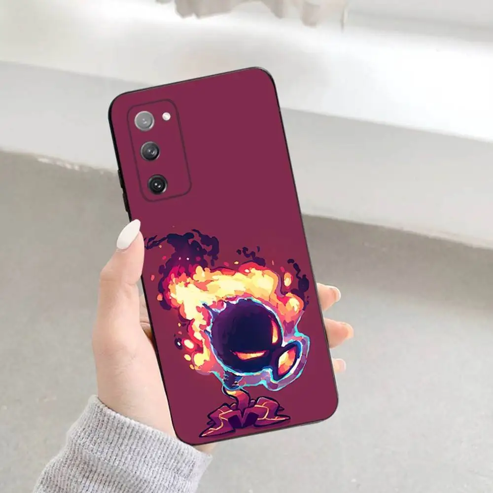 حافظة هاتف P-Plants vs Cool Z-Zombies لهاتف Samsung S 25,24,23,22,30,21,10,9,Ultra,Plus,Lite,FE,4,5G حافظة سوداء ناعمة