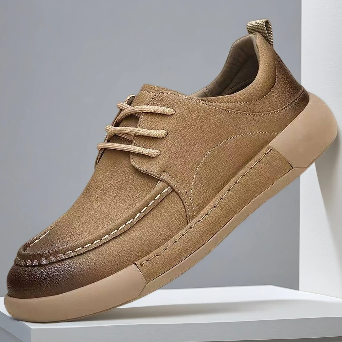 

Новая летняя легкая повседневная обувь на толстой подошве, удобная в носке обувь без шнуровки для ленивых людей, дышащая резиновая подошва, обувь из воловьей кожи