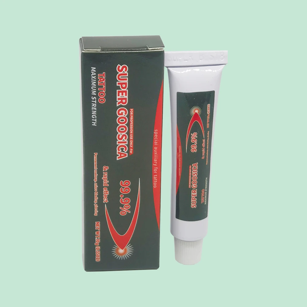 99.9% Super Goosica Tattoo Cream Before Permanent Makeup Microblading Piercing Eyebrow Lips Beauty Body Auxiliary Cream 10g