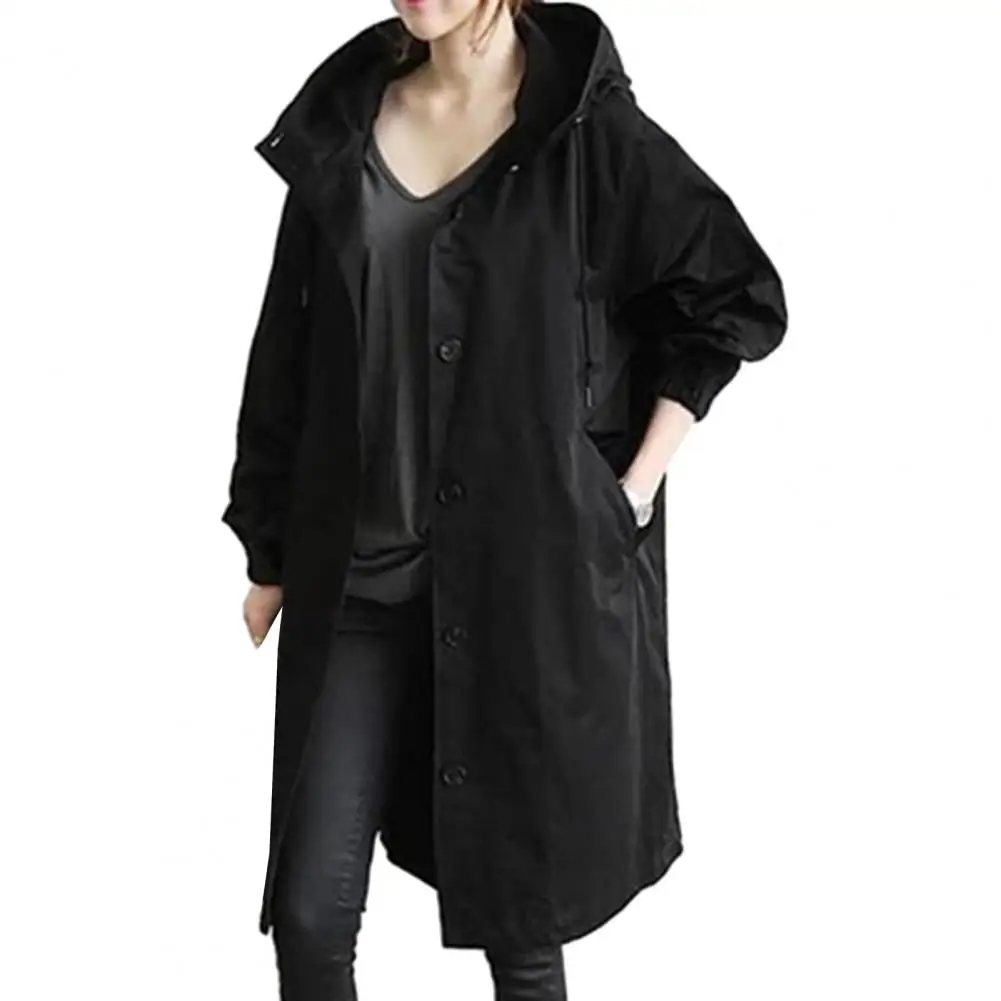 Damen Trenchcoats Zweireiher wind dichte Jacke mittellanger Trenchcoat