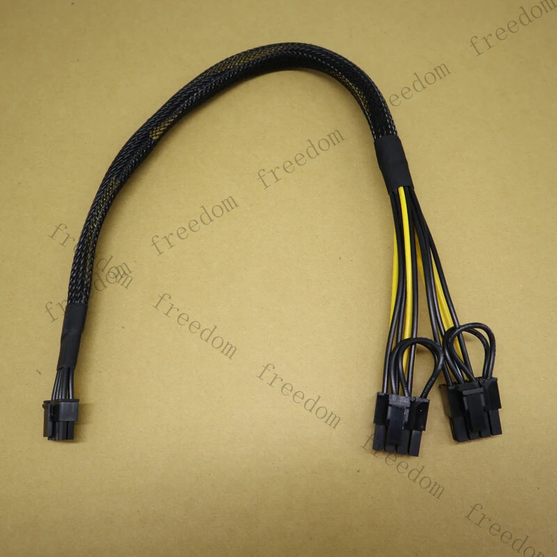 HTS    GPU Power Cable For Tesla K80 A100 M60 P40 V100 A6000 2X6/8Pin Female-8Pin Male