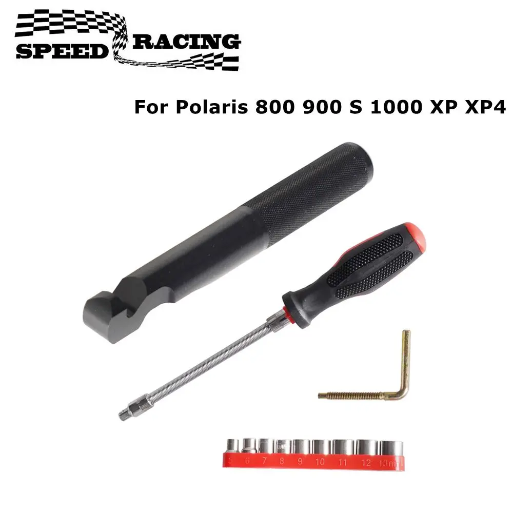 

Belt Changing Tool Clutch Cover Removal Tool Flexible Extension Bar Set for Polaris RZR 800 900 S 1000 XP XP4 General MP-1143