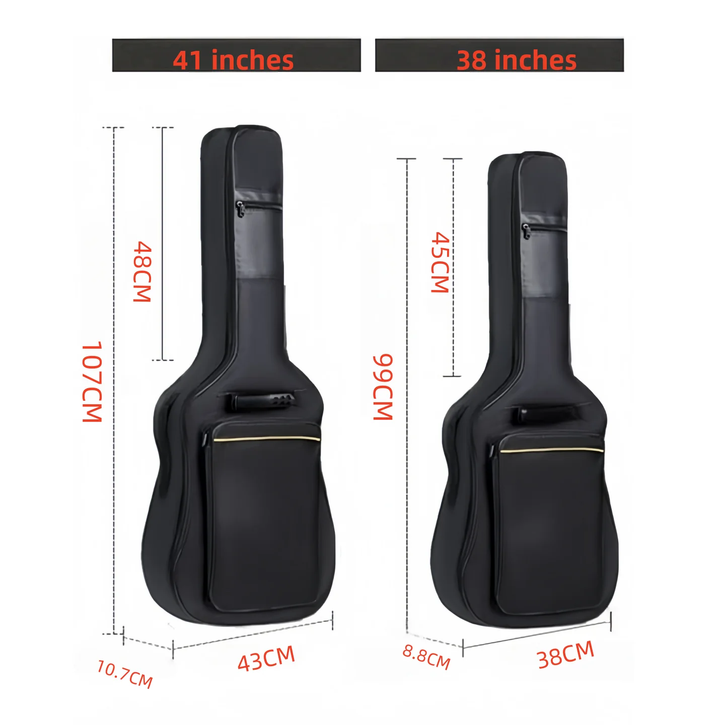 Thiened Guitar Bag Universal for 38-4 Inch Wooden Folk Guitar Protective Bapa Case oulder Bag Anti-Fall Mango Brand