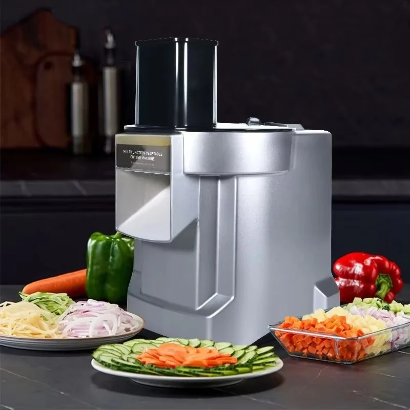 Commercial  Multi-functional Vegetable Slicer 3-in-1 Stainless Steel Dicer, Crinkle-Cut Stripper,and Slicer Fully a