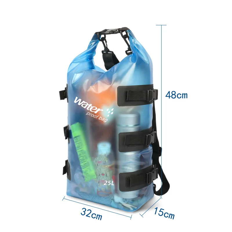 Dry Bag Waterproof for Women Men Translucent Lightweight Dry Backpack Storage Bags for Travel,Swimming,Boating,Kayaking,Camping