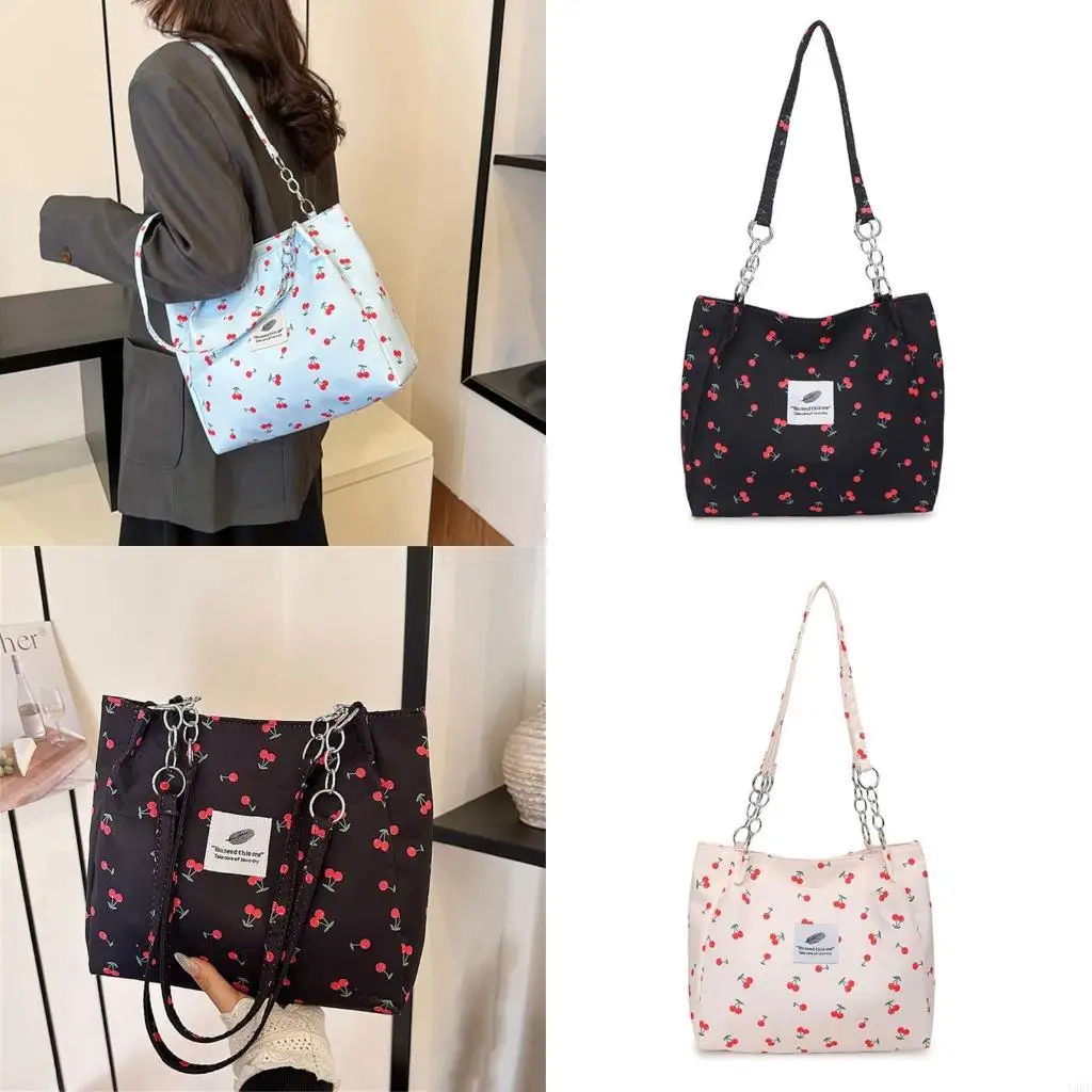 

Trendy Women's Cherry Shoulder Bag with Chain Strap Handbag for Daily Office Use