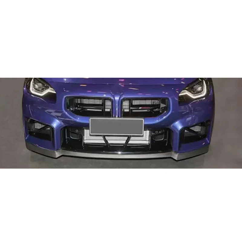For BMW M2 G87 2021+ Bright Black Car Front Bumper Diverter Spoiler Diffuser Front lip chin Shunt glossy black body kit - view 2