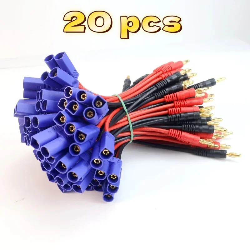 

20 шт. Imax B6 зарядная линия 4,0 мм штекер типа «банан» к EC5 с силиконовым кабелем 15 см для Rc Lipo Batte оптом