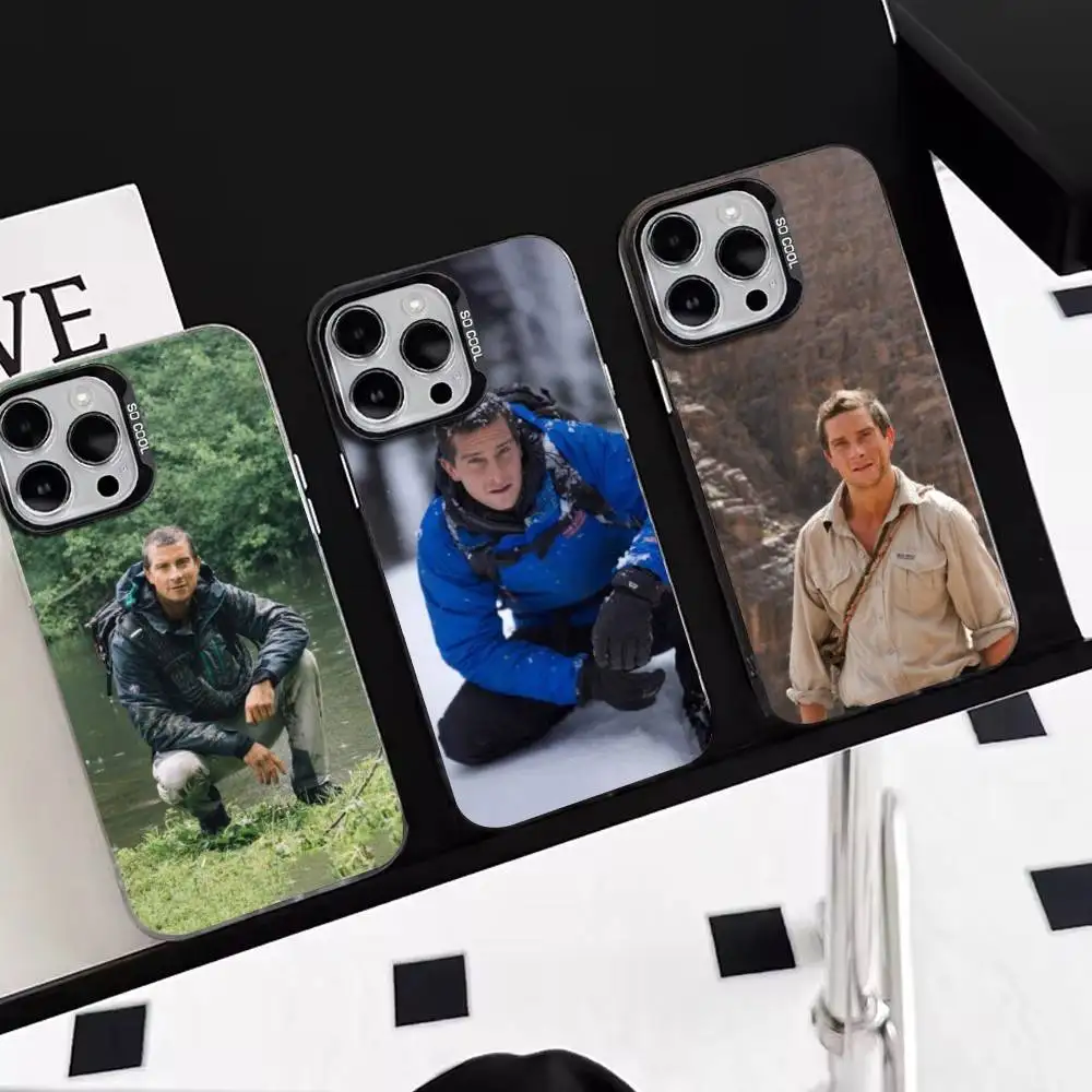 

Bear Grylls Phone Case For iPhone 17,16,15,14,13,12,11 Plus,Pro Max,XS,Colorful Silver Black Cover