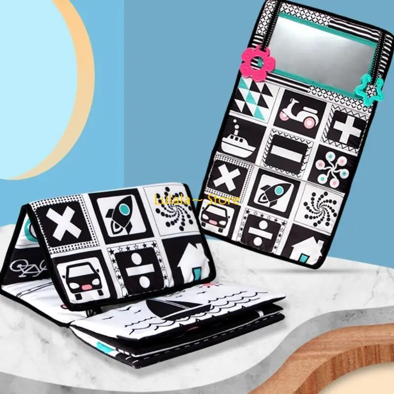 Y4QA Cartoon tkanina książka miękka zabawka piszczałka książka dla noworodków przedszkole