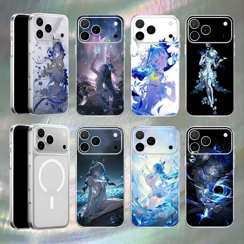 The s-shorekeeper Shockproof Transparent White Phone Case For iPhone 17,16,15,14,13,12,11,Pro,Max Magnetic Wireless Charging