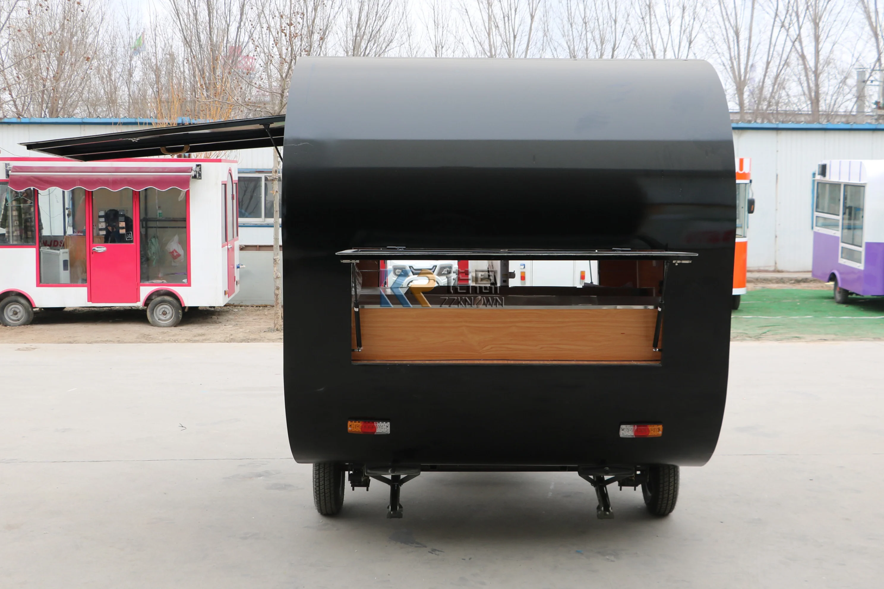 2.2M Mini Mobile dapur Makanan Cepat Trailer standar Usa kopi luar ruangan keranjang kios jus makanan ringan mesin makanan truk untuk dijual