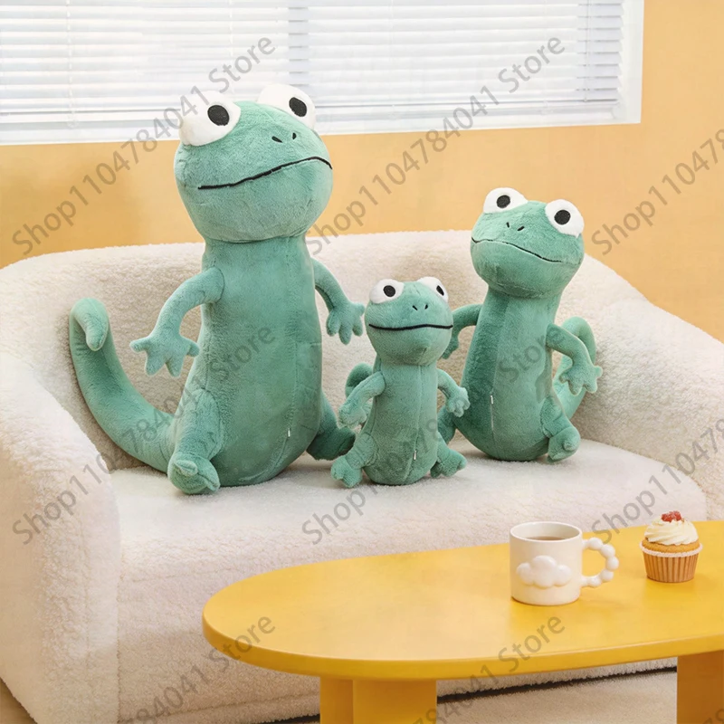 

70cm Kawaii Green Lizard Stuffed Doll Plush Toy Anime Style Realistic Animal Plushie for Kids Adults Birthday Gift Stuffed Toy