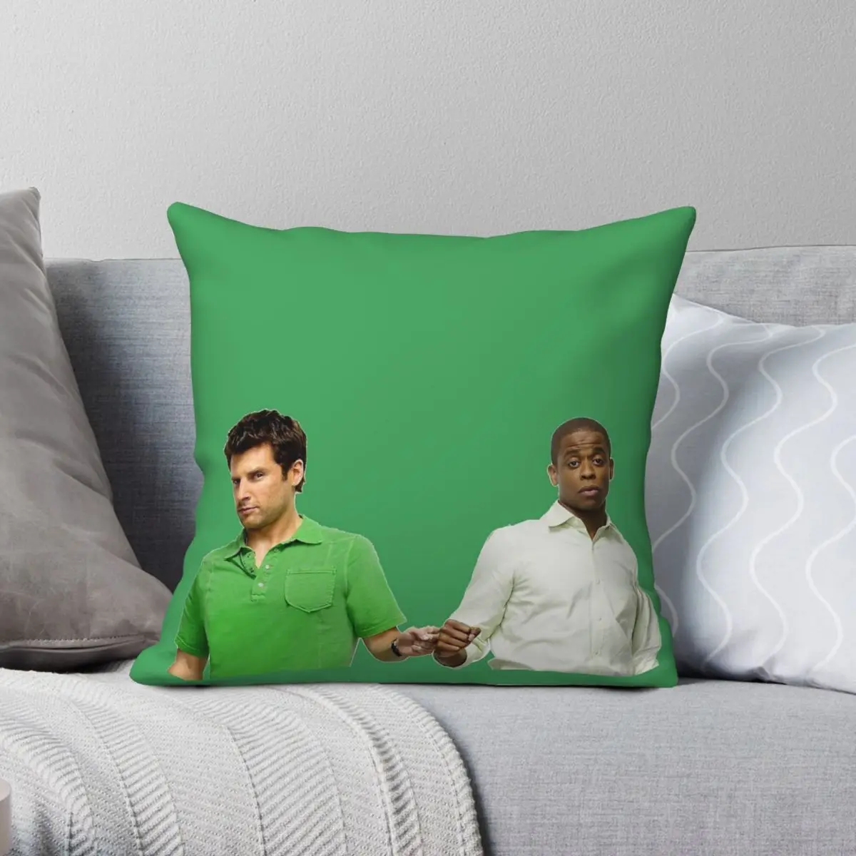 Psych Shawn Spencer Gus Square Pillowcase Polyester Linen Velvet Creative Zip Decorative Pillow Case Home Cushion Case