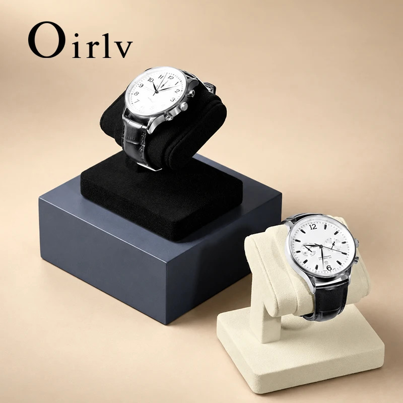 Customization Oirlv Watch Display Stand for Stylish Watch Presentation, Velvet Watch Holder Ideal for Jewelry Store