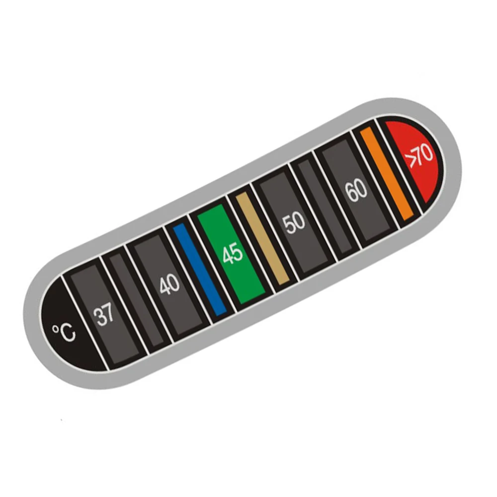 

1Pcs 37-70℃ Cup Kettle Liquid Temperature Tester Milk Water Food Waterproof Tape Temperature Measuring Sticker Home Indoor