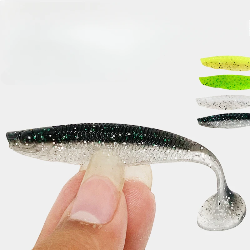 

Mesh Fish Bait Luya T-Tail EVERWAVE T-Tail Soft Bait 5.8/6.8cm Sea Bass Puffin Mandarin Fish Sea Bass Black Fish Specialty