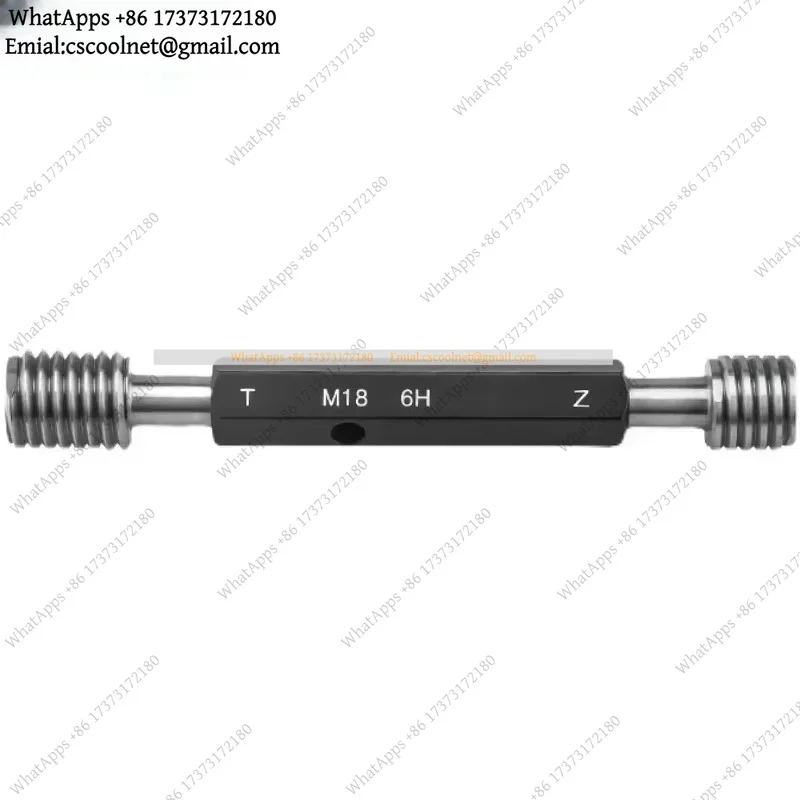 High Precision Thread Plug Gauge GO/NO GO Metric 6H Internal Screw Gage Fine Pitch Test Tool 1pc