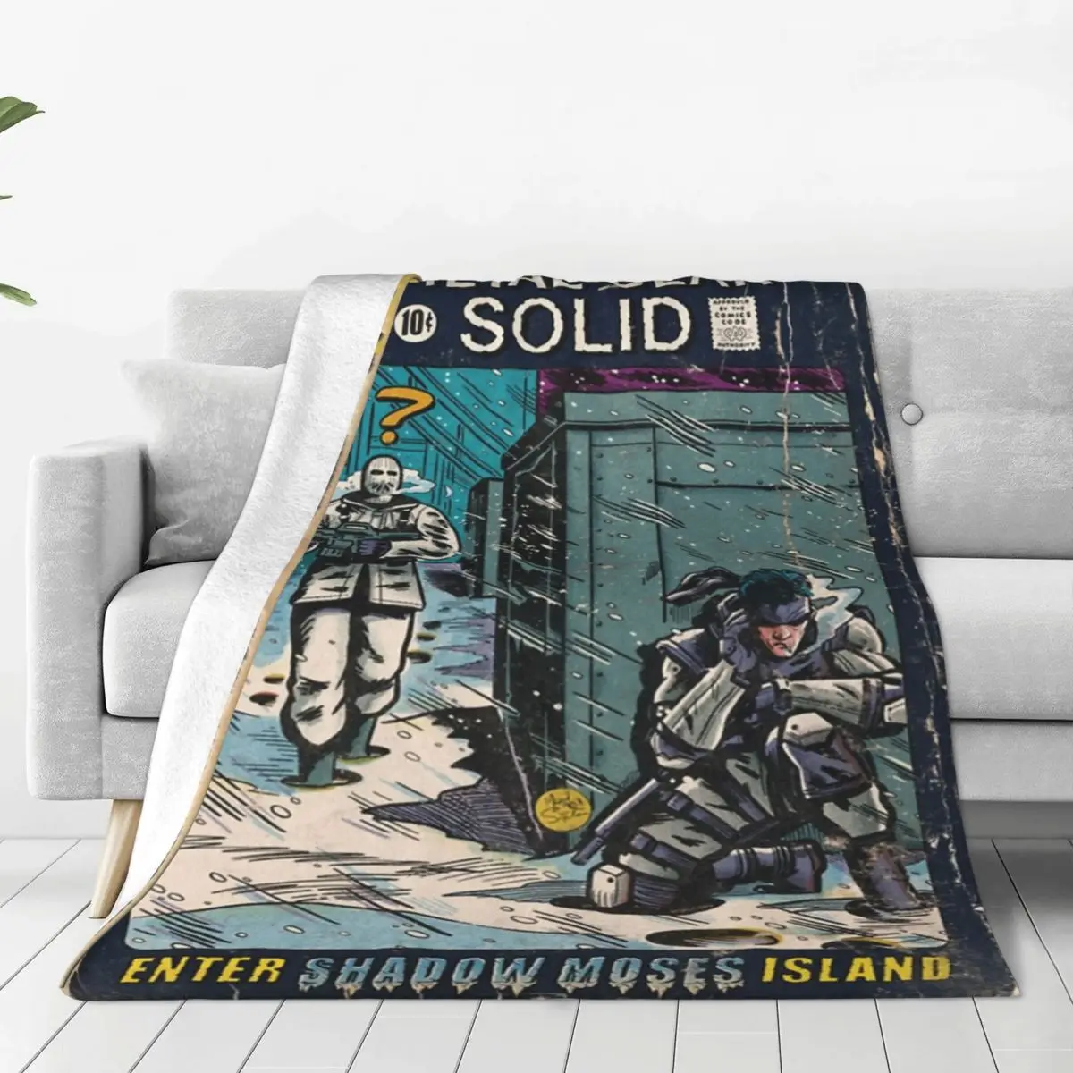 Metal Gear Solid Enter Shadow Moses Comic Merch Blankets Velvet Sofa MGS1 Games Throw Blankets Comfortable Lightweight Thin