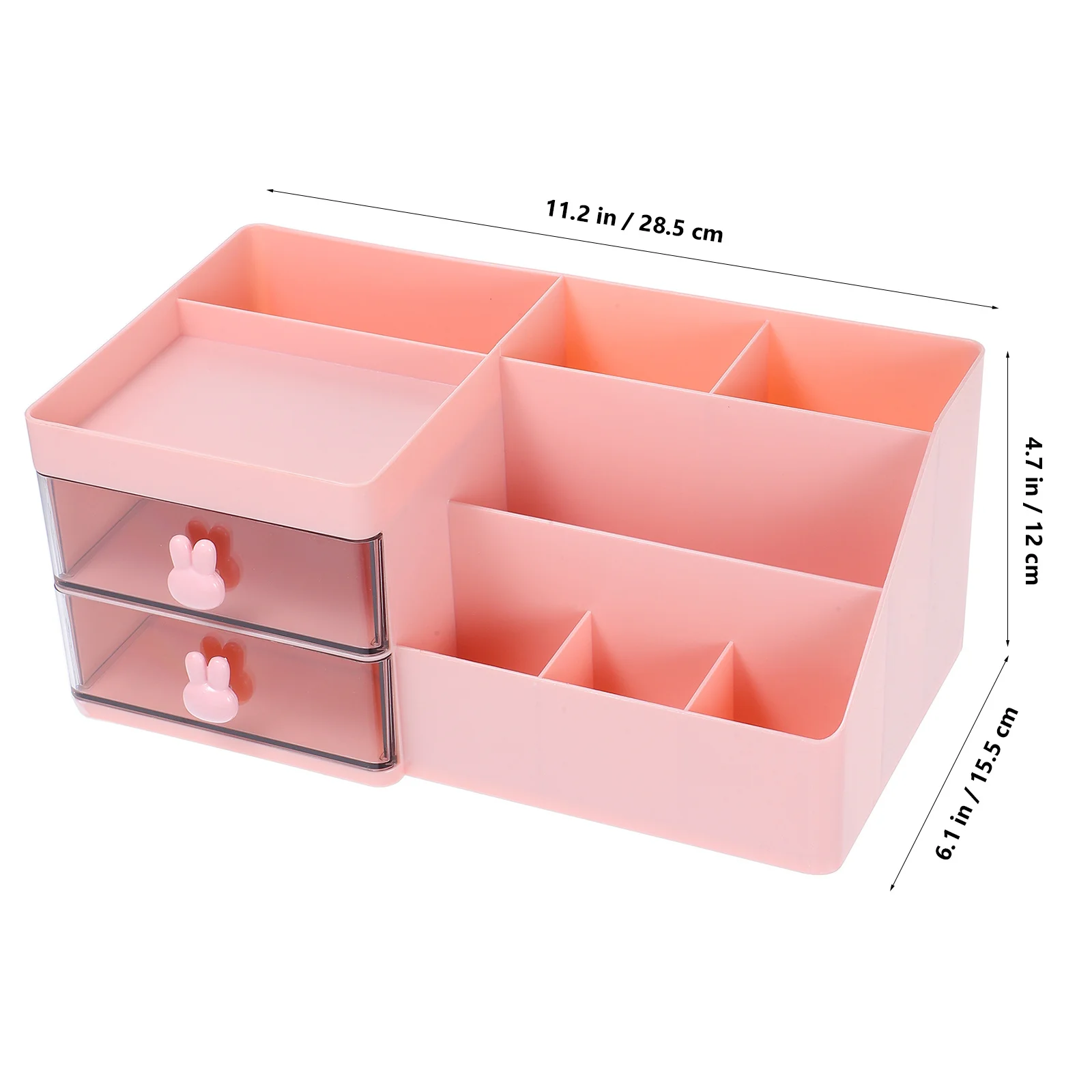 متعددة الوظائف سطح المكتب درج صندوق تخزين مكتب عمل منظم البلاستيك ماكياج الغرور تخزين لوازم صندوق مكتب محمول #2