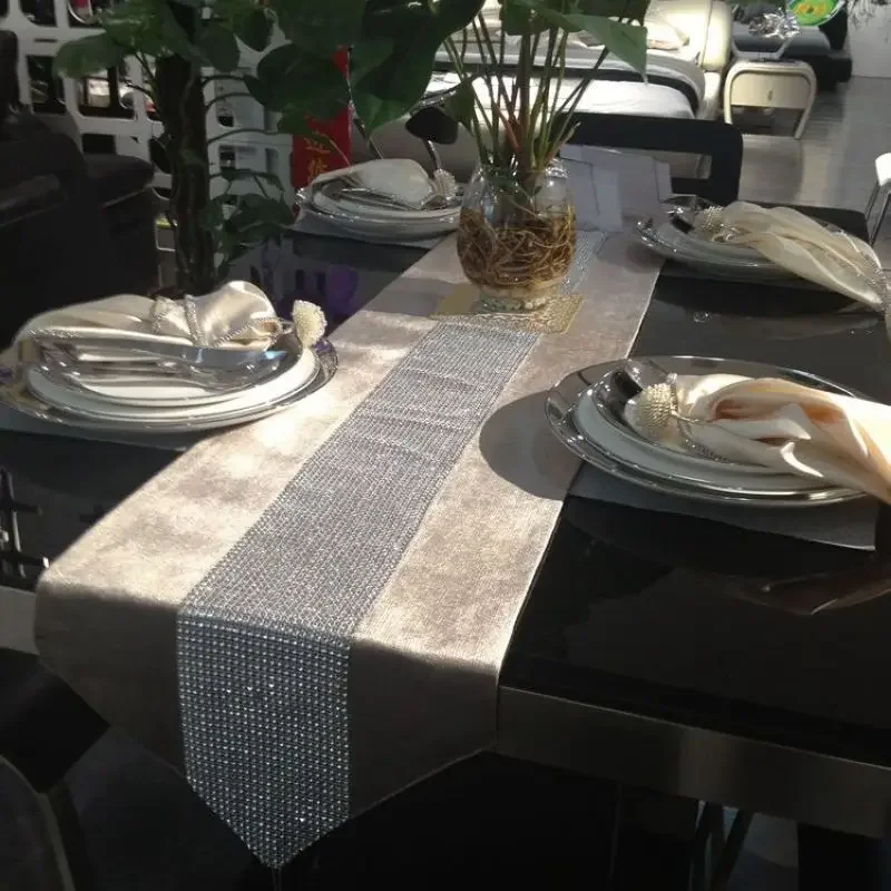 Birthday Party Dining Table Table Runner Homestay Tea Tables Ornament Light Luxury Table Flag Inn Entrance Counter Fabric Laying