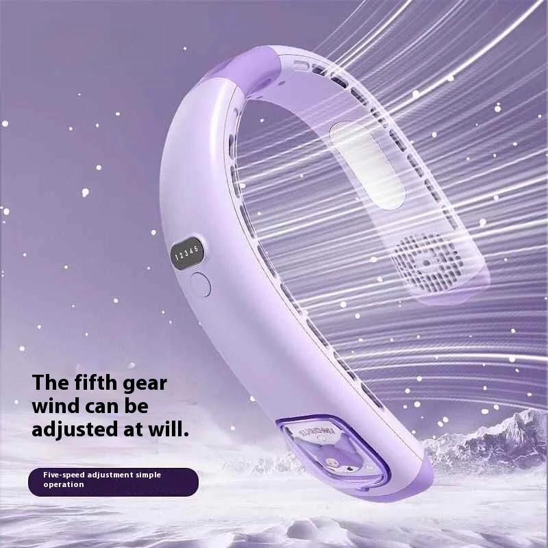 

Kitty Cat Pochacco Kuroumi Neck-Hanging Fan Ultra-Long Battery Life Silent Small Outdoor Portable Lazy Fan Bladeless Neck
