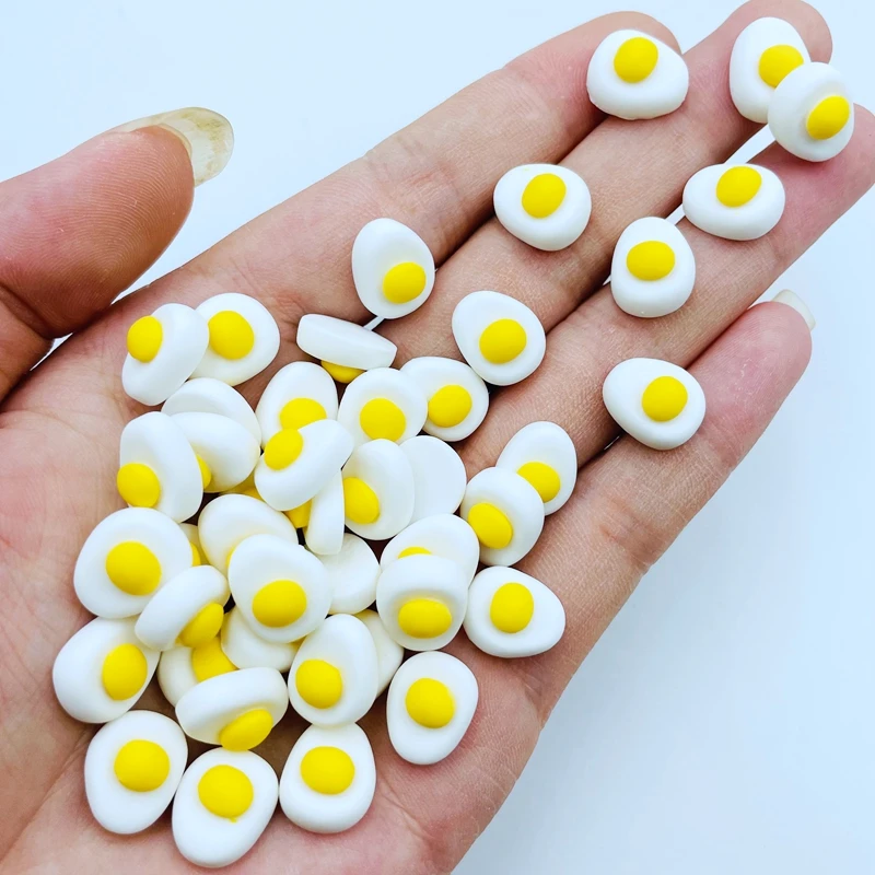 20 Pcs New Cute Mini Kawaii Lovely Egg Yolk Resin Cabochons Scrapbook Diy Wedding Jewellery Hairpin Accessories A63