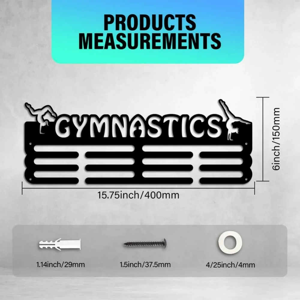 Medal Display Holder, Gymnastics Medal Hanger Sports Ribbon Holder Competition Holder Medals Display Awards Rack