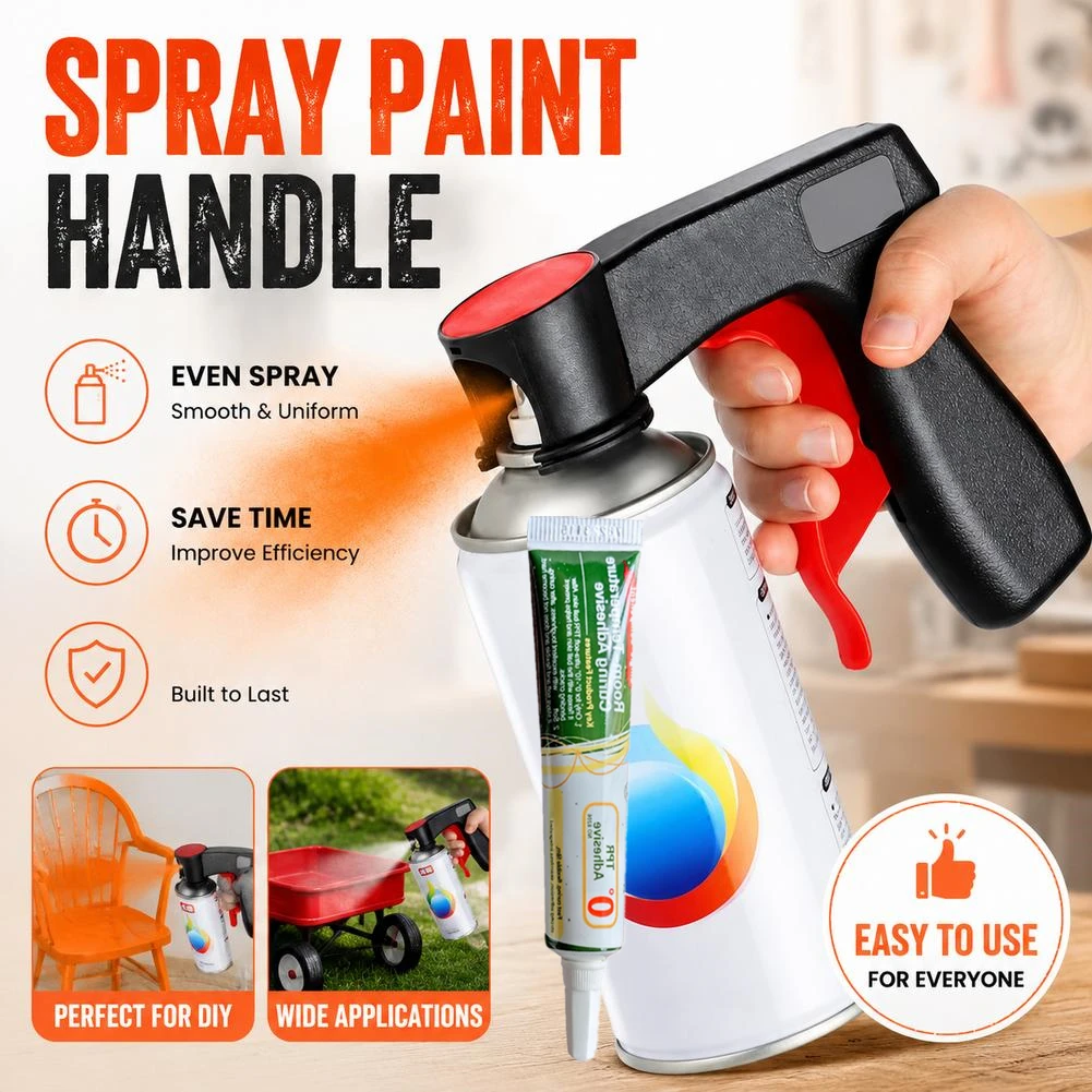 1/2/3 Plastic Portable Spray Paint Handle, Universal Reusable Car Color Changing Film Pasting Self Spraying Hand Spray Gun
