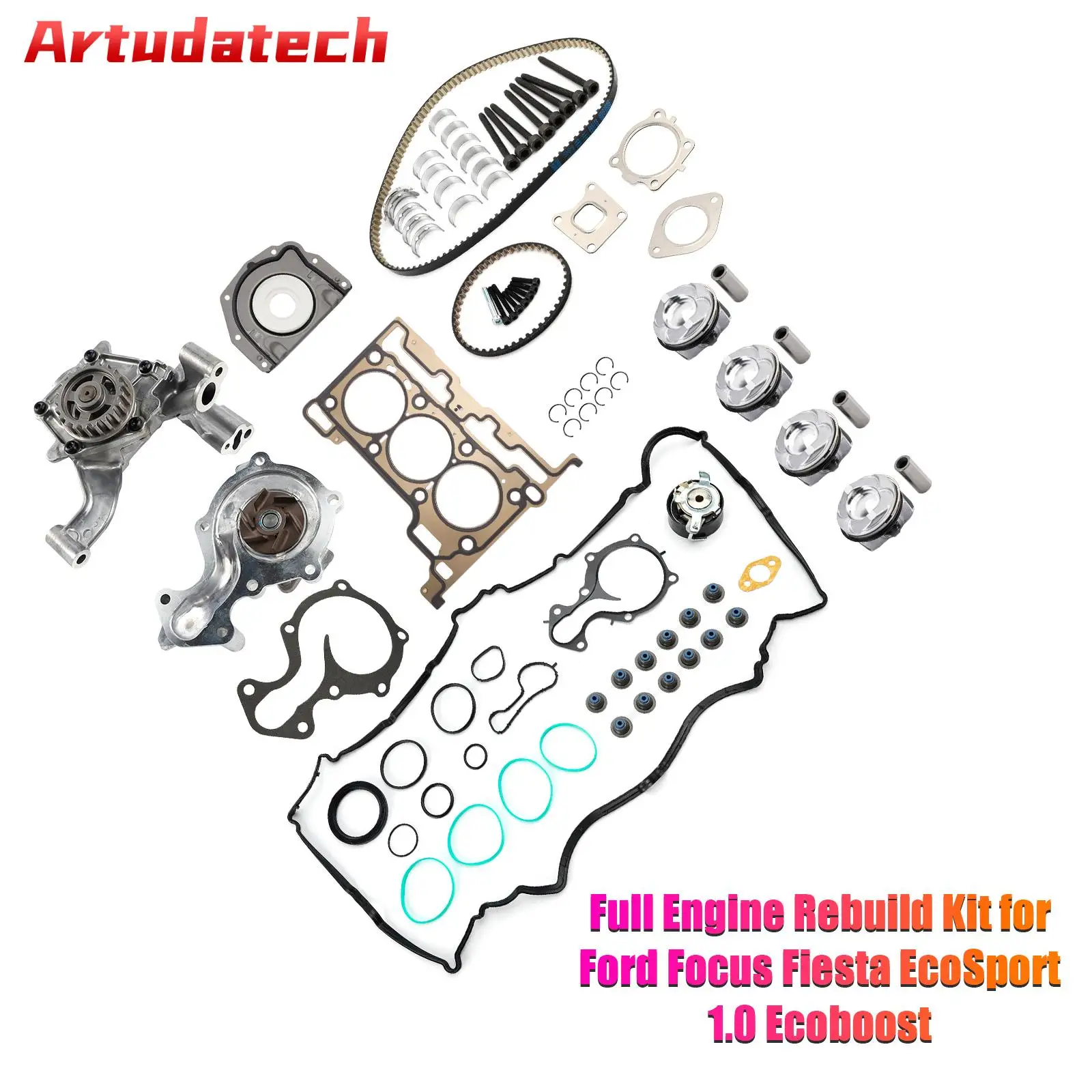 

Artudatech Full Engine Rebuild Kit for Ford Focus Fiesta EcoSport 1.0 Ecoboost Car Accessories