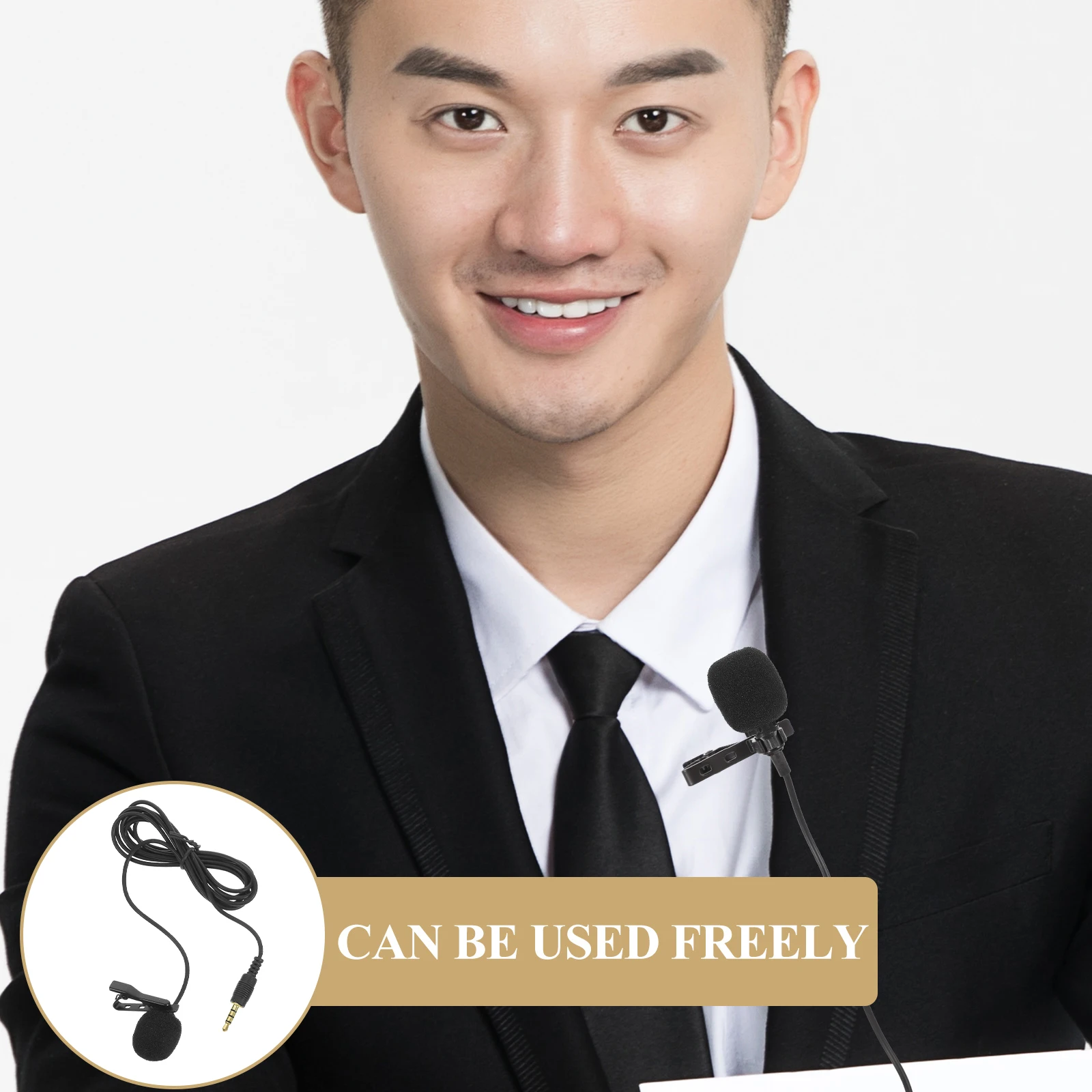 

Lapel Microphone Clip On Small Recording Mic for Phone Video Camera Compatible Smartphones Portable Mini Audio Device