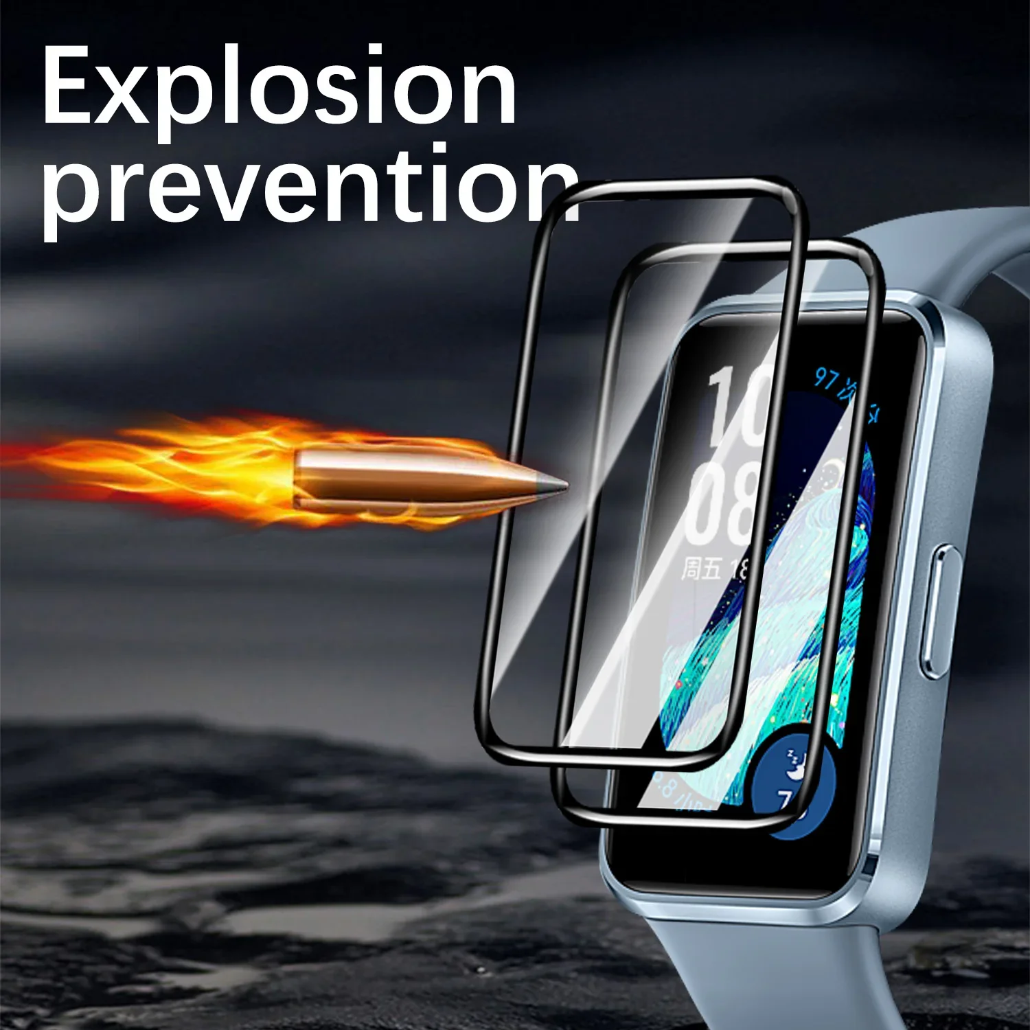 Picture 7: Flexible Screen Protectors for Huawei Band 8/9/10 HD Clear Anti-scratch Smartwatch Films with Easy Install Kit Accessories