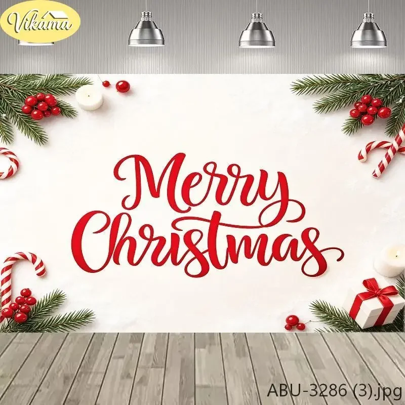 VIKAMA Photography Background Christmas Merry Christmas Family Scene Photo Backdrop Family Party Birthday Festival Home Decor