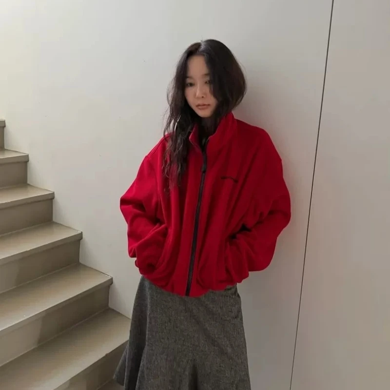 

Korean Smoothood Fce Jaet Pleated Fi Tail Skirt Women's Winter New Arrival Casual Sportswear Set Simple Sle