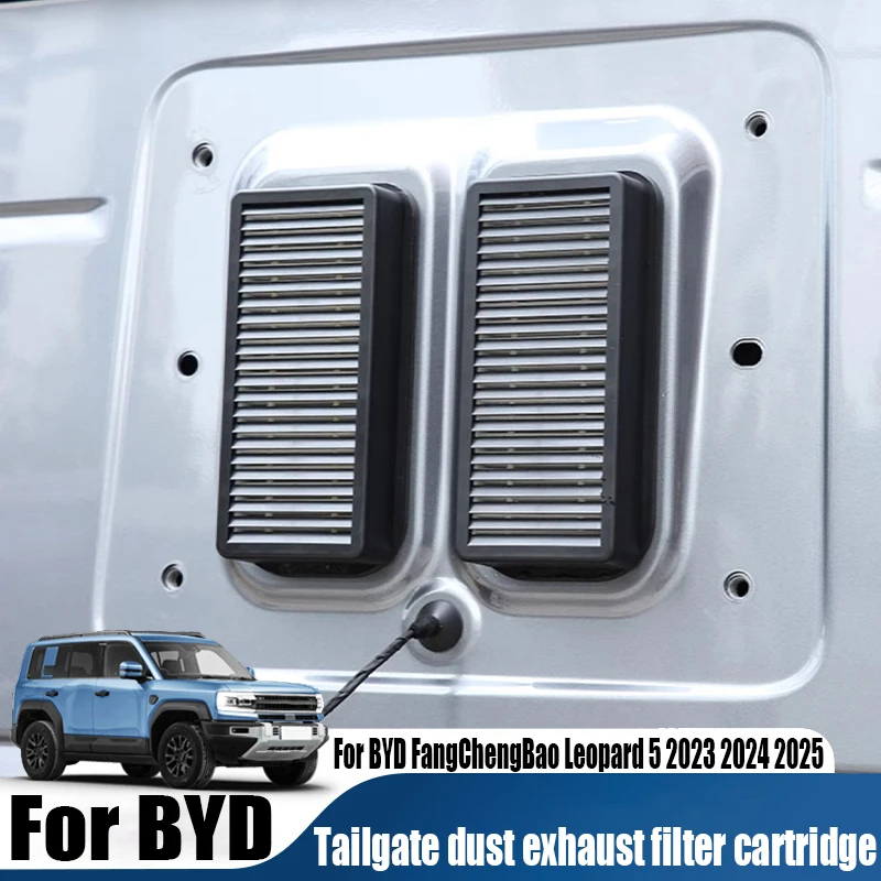 

For BYD FangChengBao Leopard 5 2023 2024 2025 tailgate dust filter car exhaust vent dust cover special modification accessory