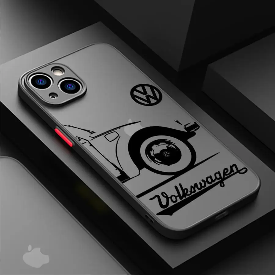 V-VW Cars Logo Phone Case for Apple iPhone 11 16 13 15 12 14 Pro Max 7 XR X XS 13 12 Mini 14 Plus 8 SE Cover