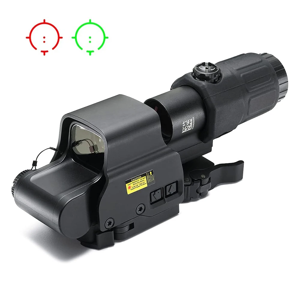 

558 Red Green Dot Sight G33 3X Magnifier Combo G43 G45 Holographic Optics Sight with STS Quick Switch-to-Side Mount for 20mm Rail