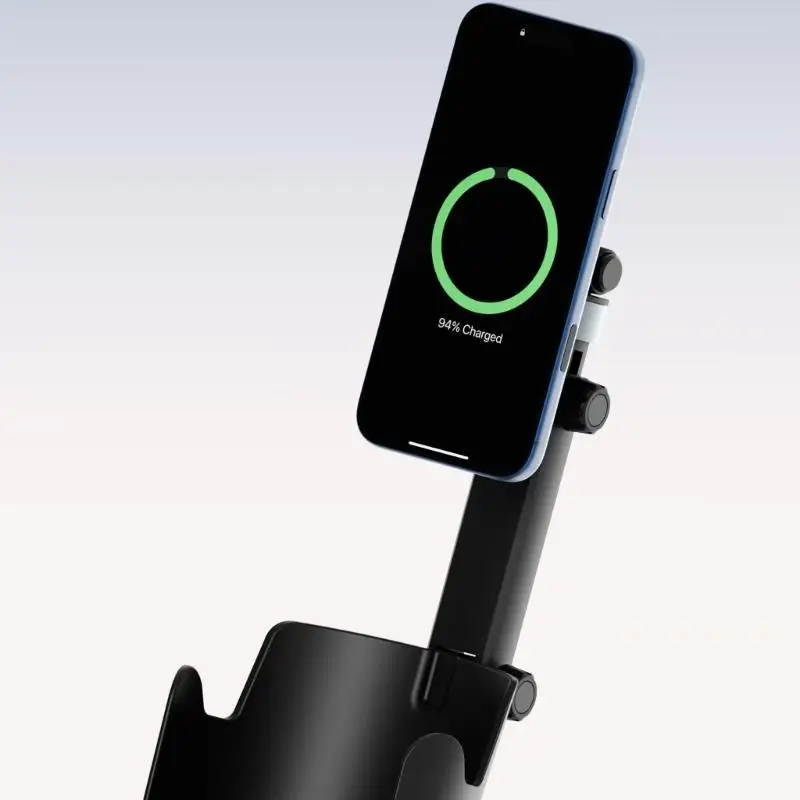 Y1UB Adjustable Height Car Cup Holder 15W Wireless Chargers Phone Stand