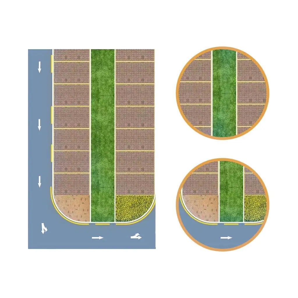Adesivo de Estacionamento 1:64 com Layout de Demonstração Realista Multifuncional: Exibição de Carros em Escala 1:64